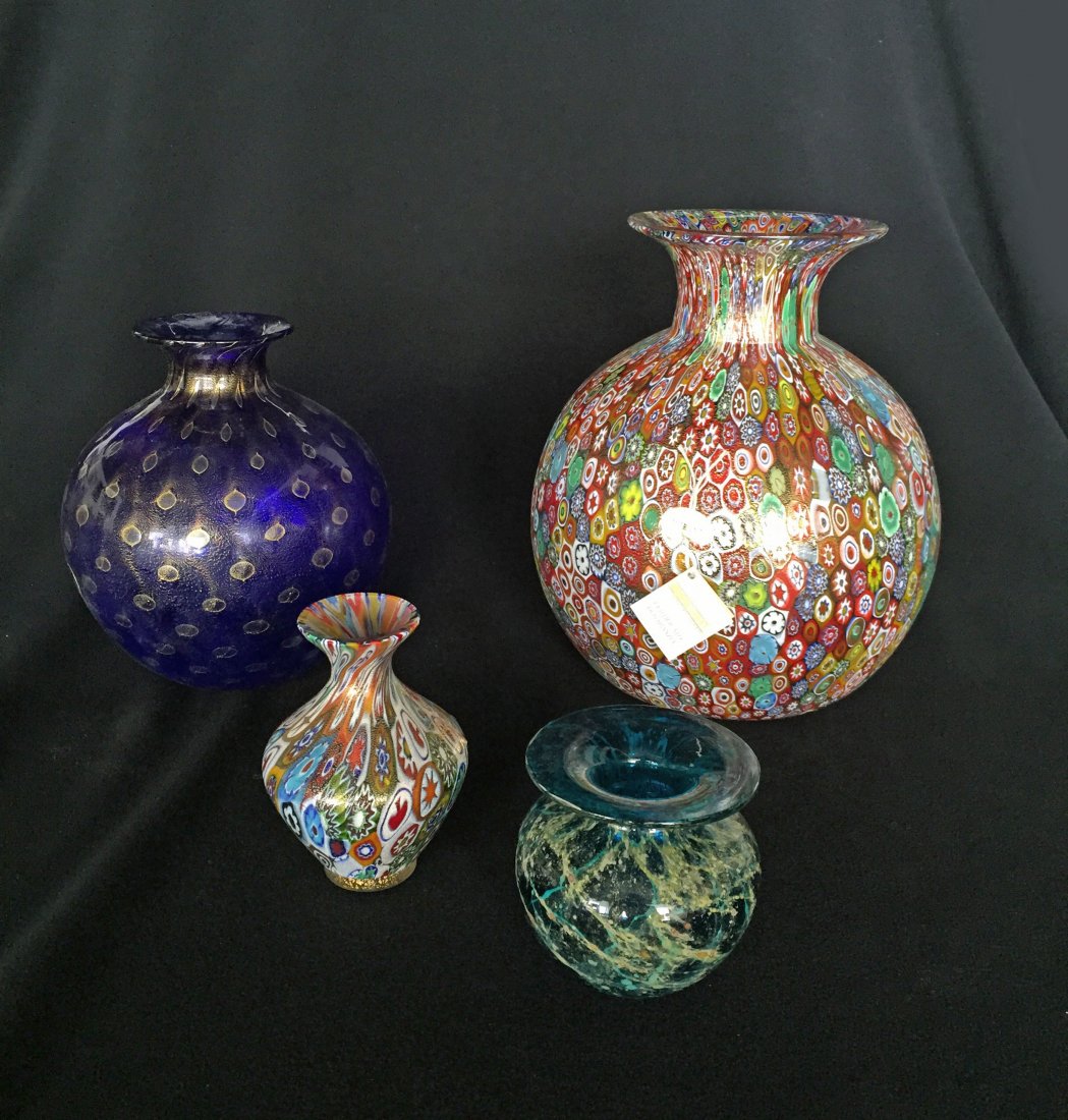 (4pcs) Murano Glass Vases (1 of 5)