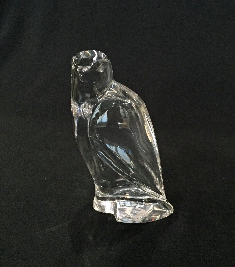 Val St. Lambert Crystal Falcon: (1) 8" high.