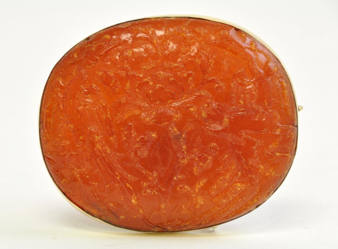 Chinese Amber Brooch (1 of 7)