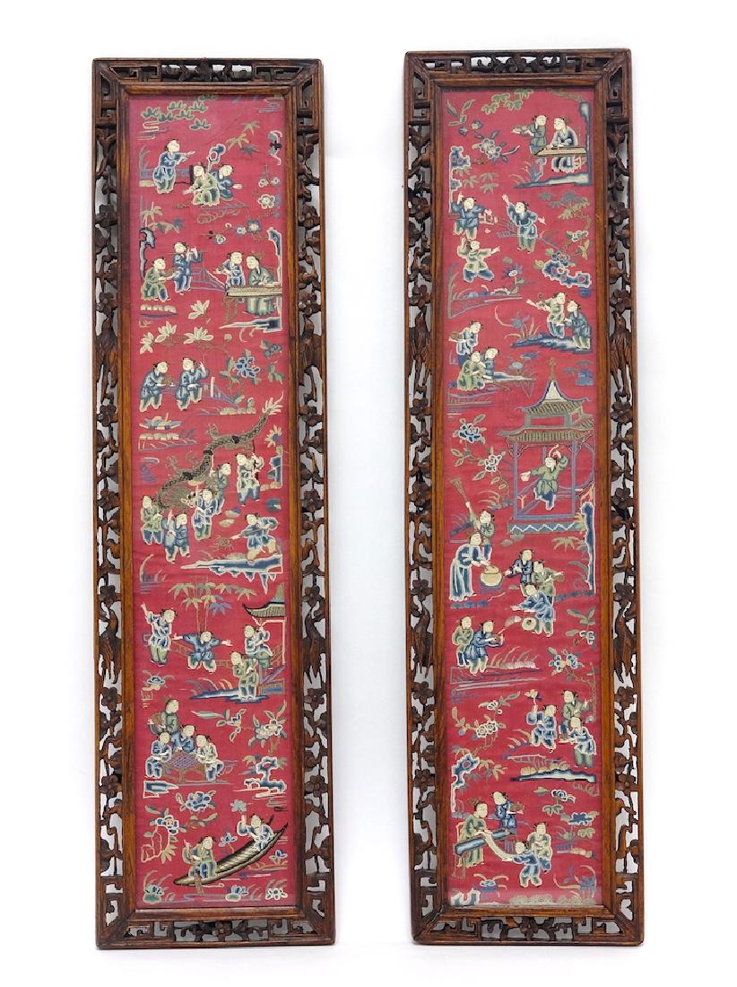 Chinese Pair of Framed Kesi (1 of 10)