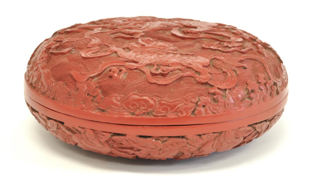 Chinese Old Cinnabar Box (1 of 7)