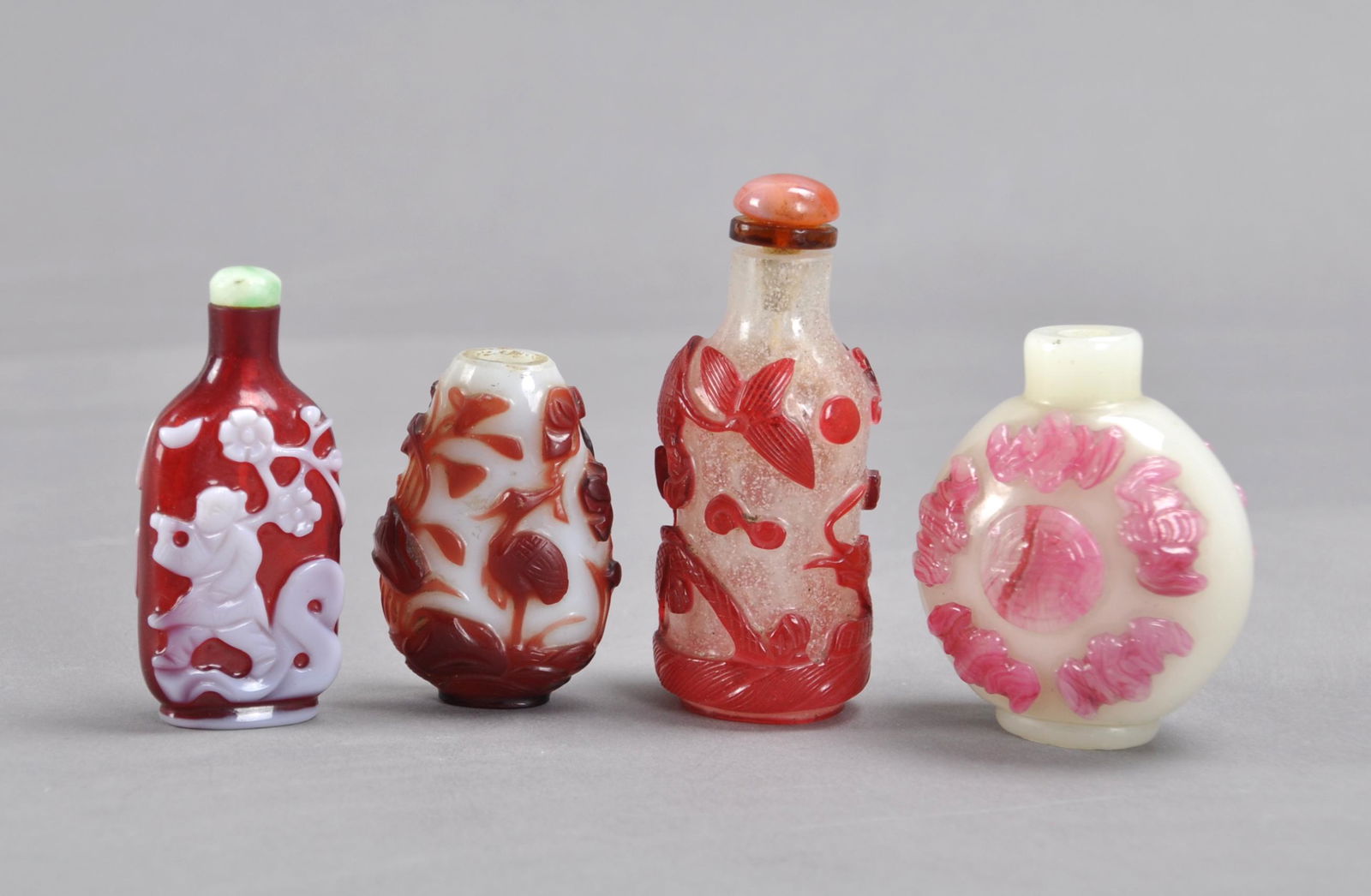 Chinese Group of Four Snuff Bottles (1 of 3)