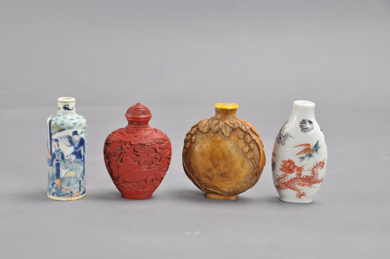 Chinese Group of Four Snuff Bottles (1 of 2)