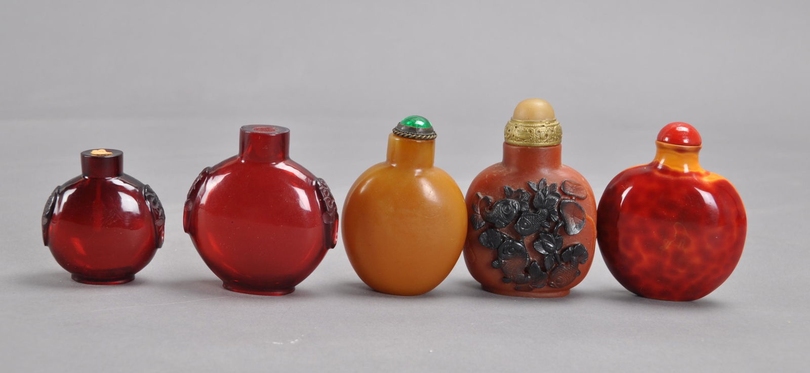 Chinese Gourp of Five Snuff Bottles (1 of 2)