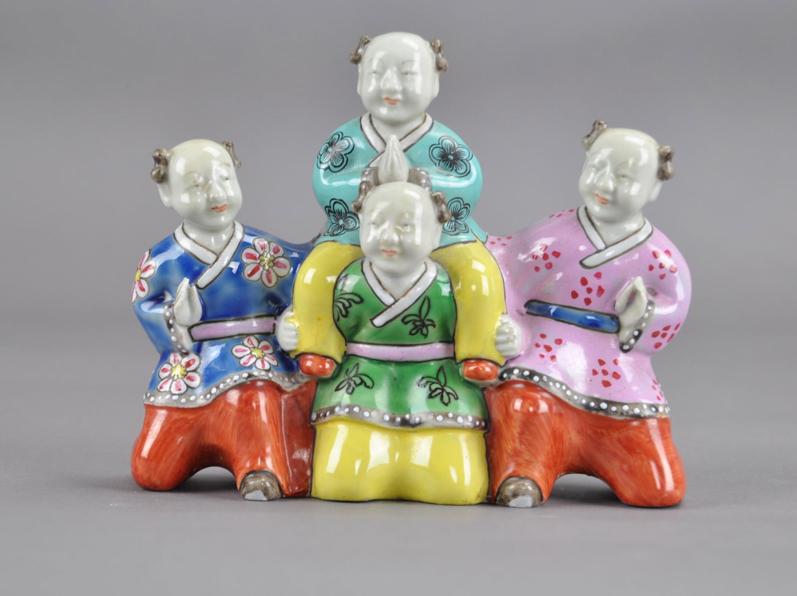 Chinese Famille Rose Immortal Boys (1 of 4)
