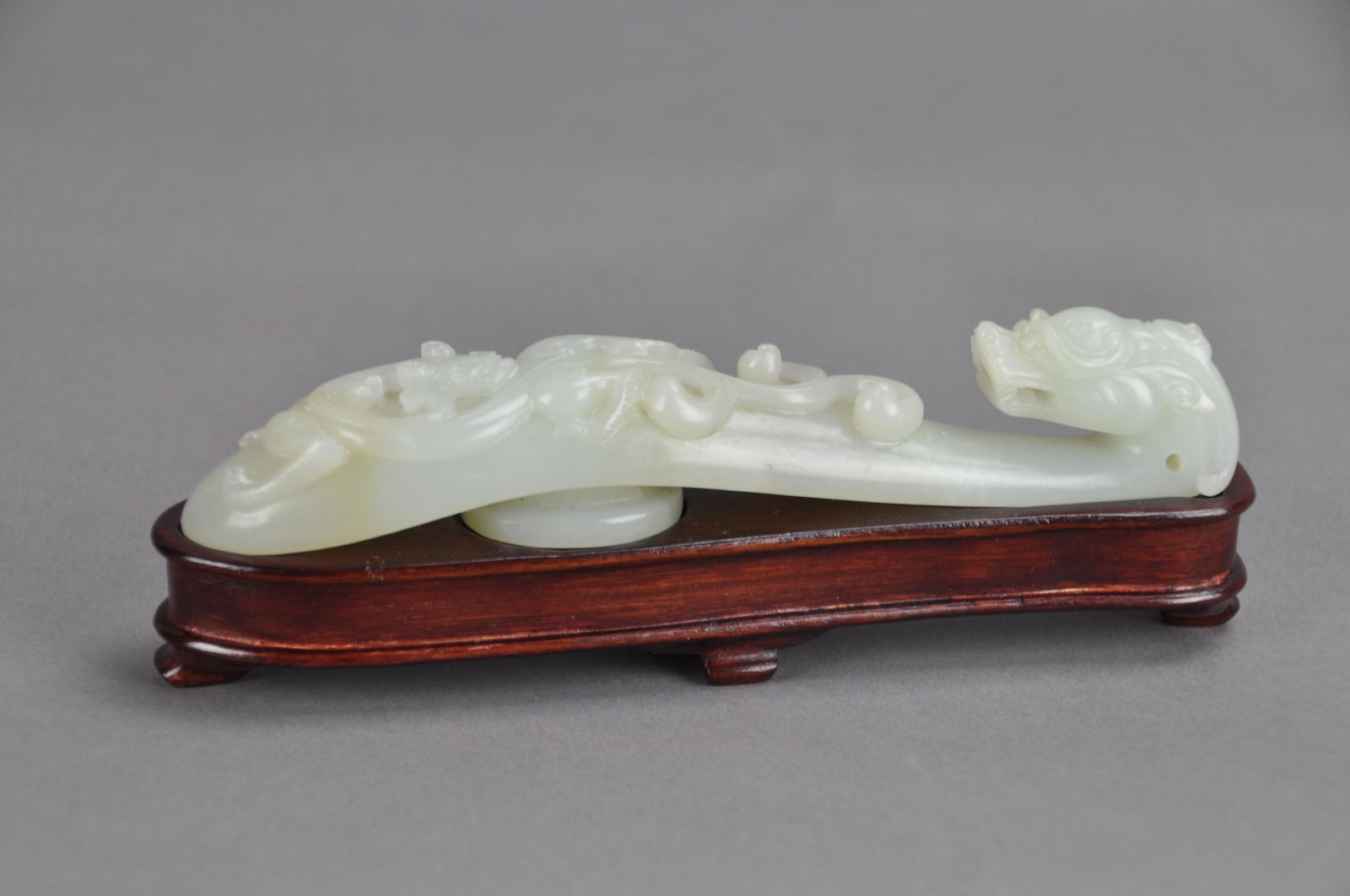 Chinese Extra Long White Jade Belt Buckle (1 of 13)