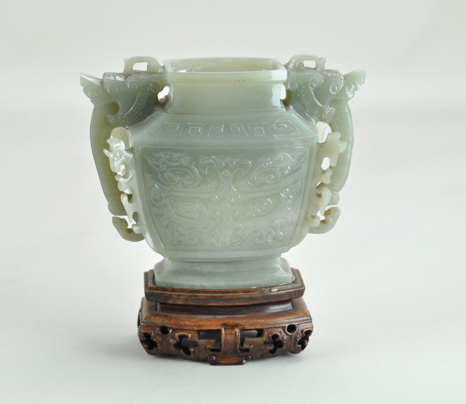 Chinese Pale Celadon Flat Vase (1 of 3)