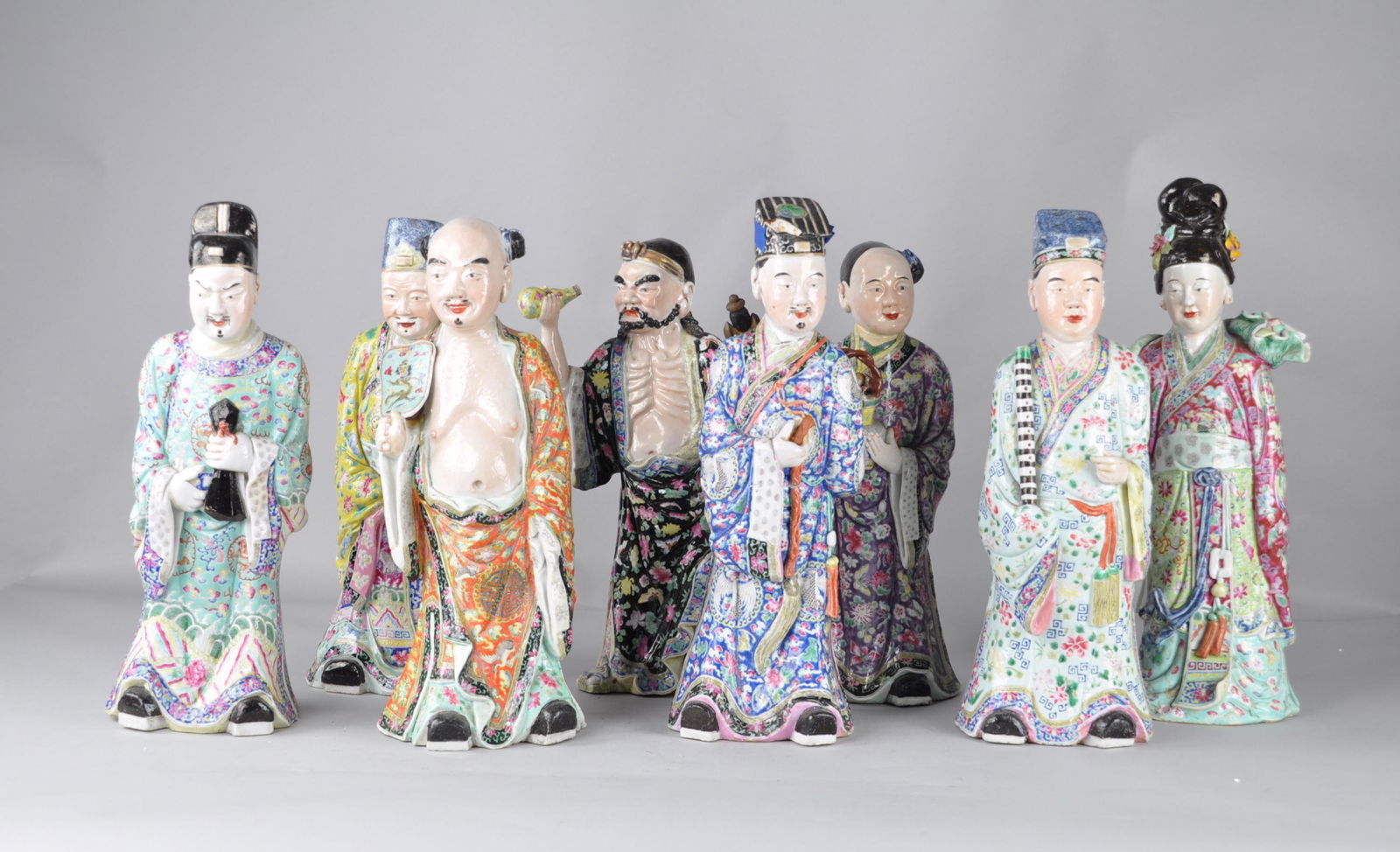 Chinese Famille Rose Eight Immortals (1 of 9)