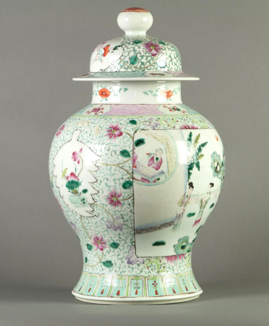 Chinese Famille Rose Lidded Jar (1 of 10)