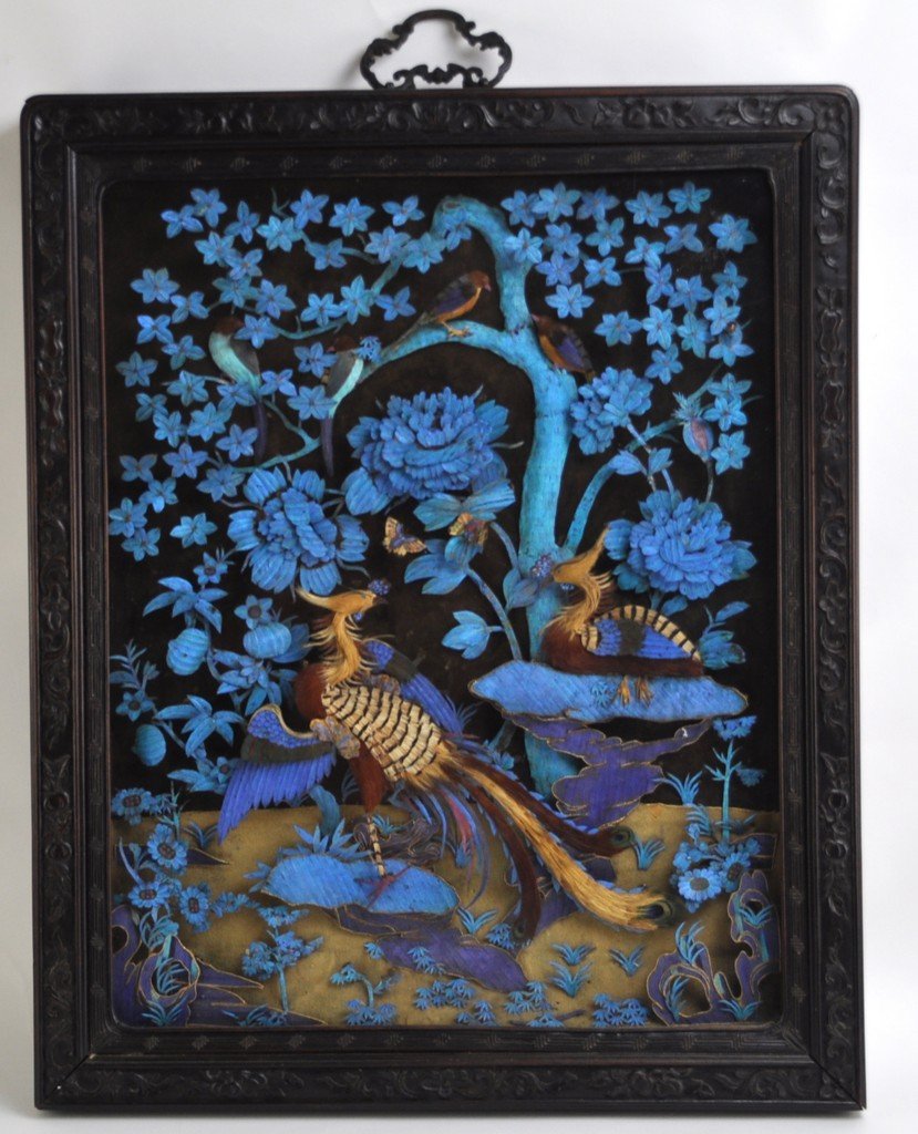 Chinese Large Kingfisher Panel紫檀木 (1 of 10)