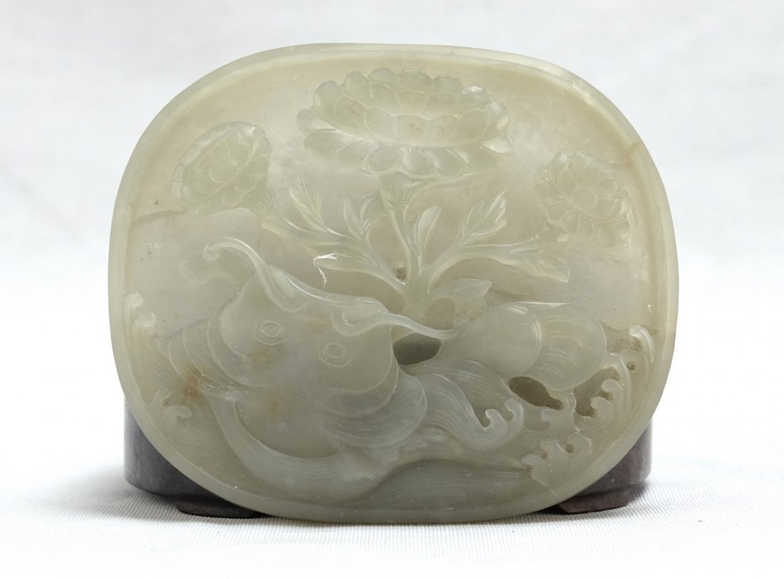 Chinese White Jade Round Wood Box (1 of 10)