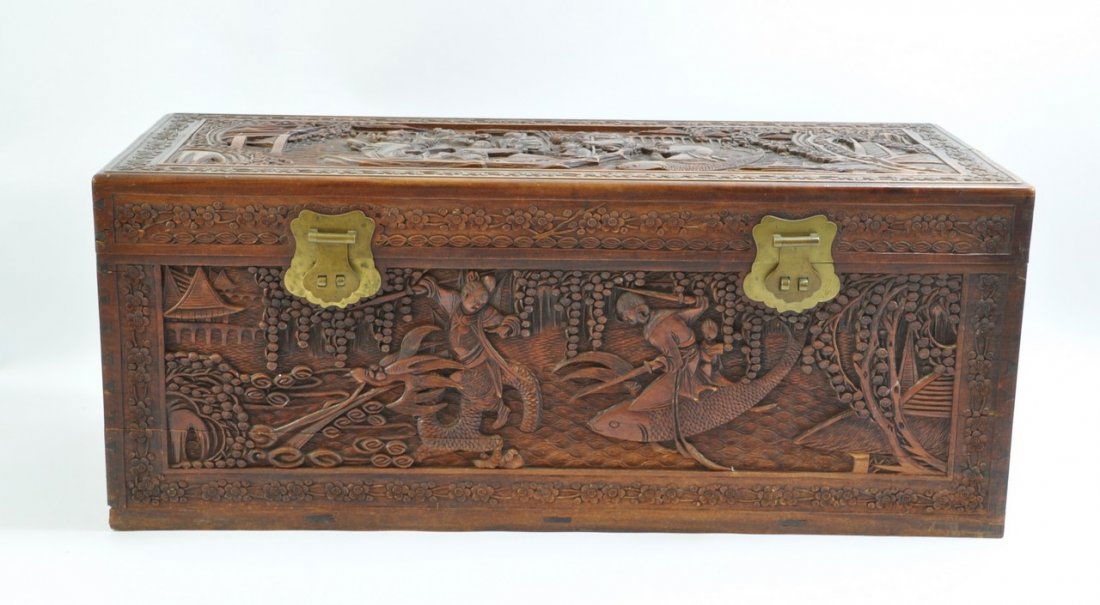Chinese Extra Large Camphor Wood Trunk (1 of 10)