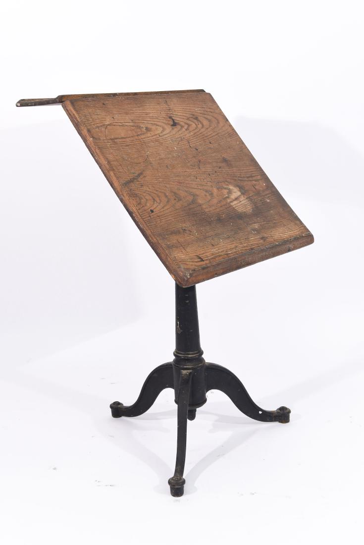 ANTIQUE CAST IRON DRAFTING TABLE (1 of 7)