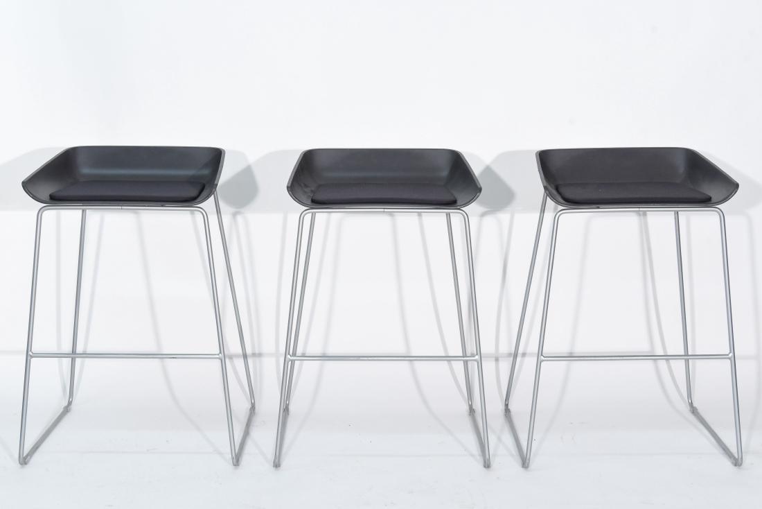 (3) CONTEMPORARY SCOOP STOOLS BY TURNSTONE (1 of 7)