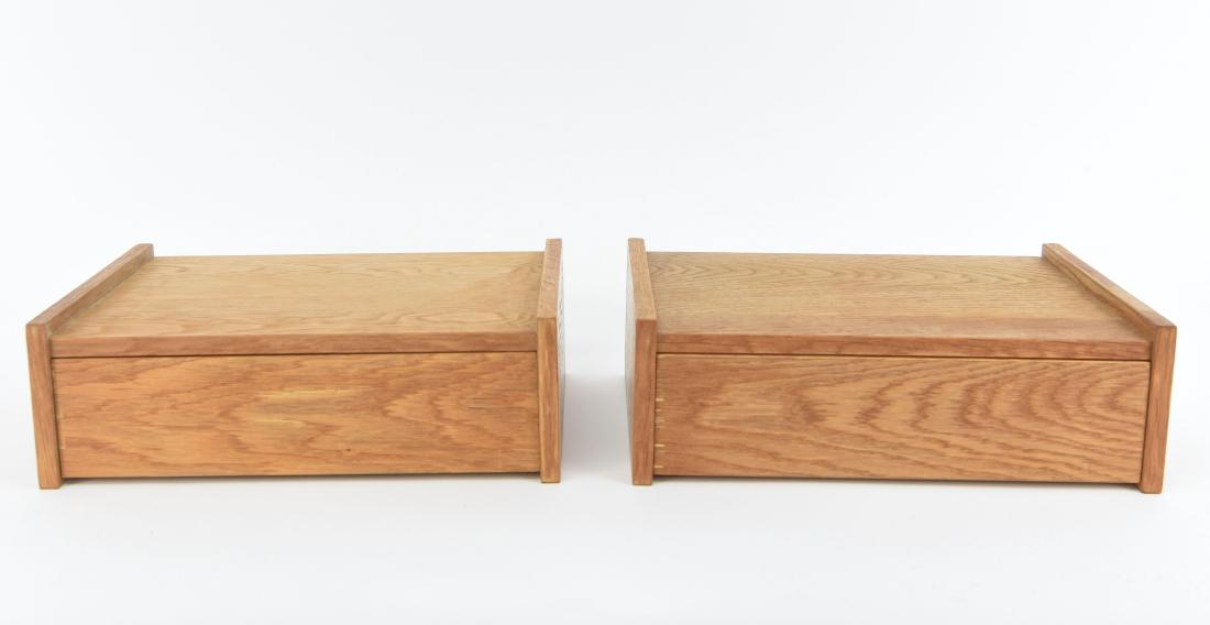(2) DANISH OAK FLOATING SHELVES (1 of 7)