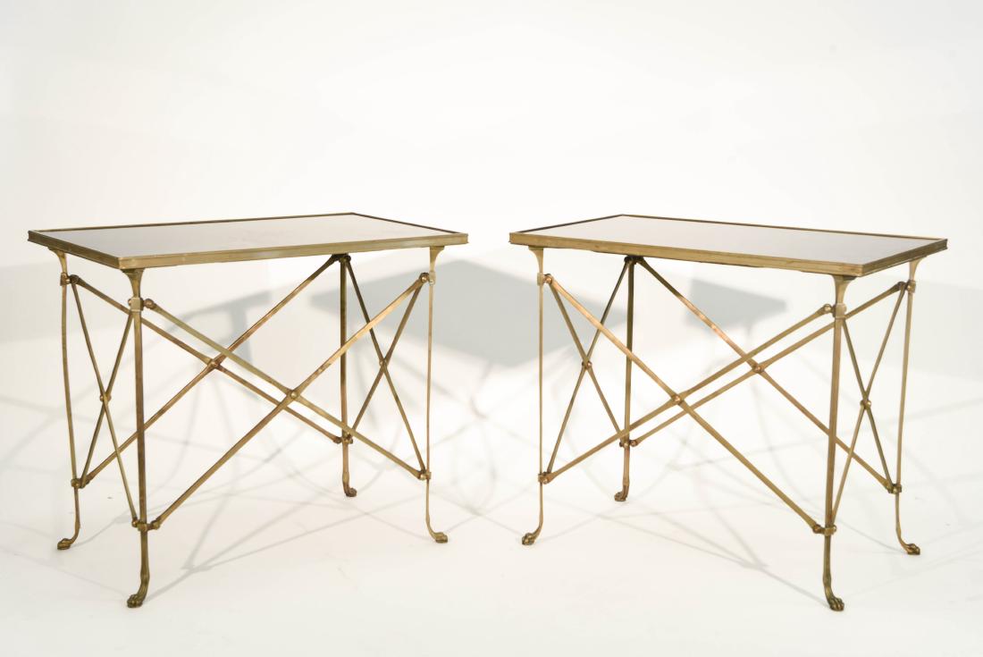 CLASSICAL STYLE MARBLE AND BRONZE SIDE TABLES (1 of 11)