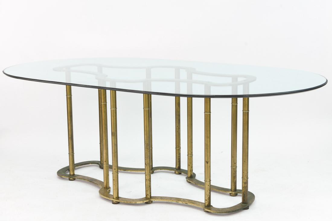 MASTERCRAFT BRONZE AND GLASS DINING TABLE (1 of 10)