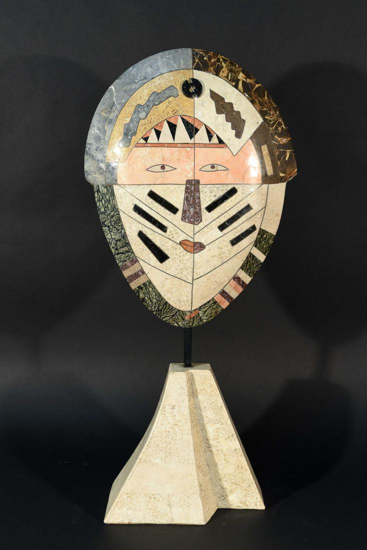 MAITLAND SMITH TESSELLATED STONE MASK ON STAND (1 of 10)