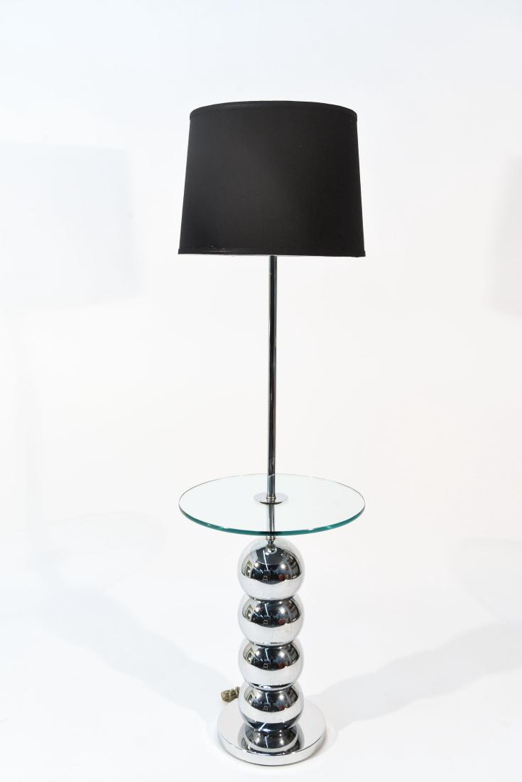 VINTAGE STACKED CHROME BALL FLOOR LAMP TABLE (1 of 10)