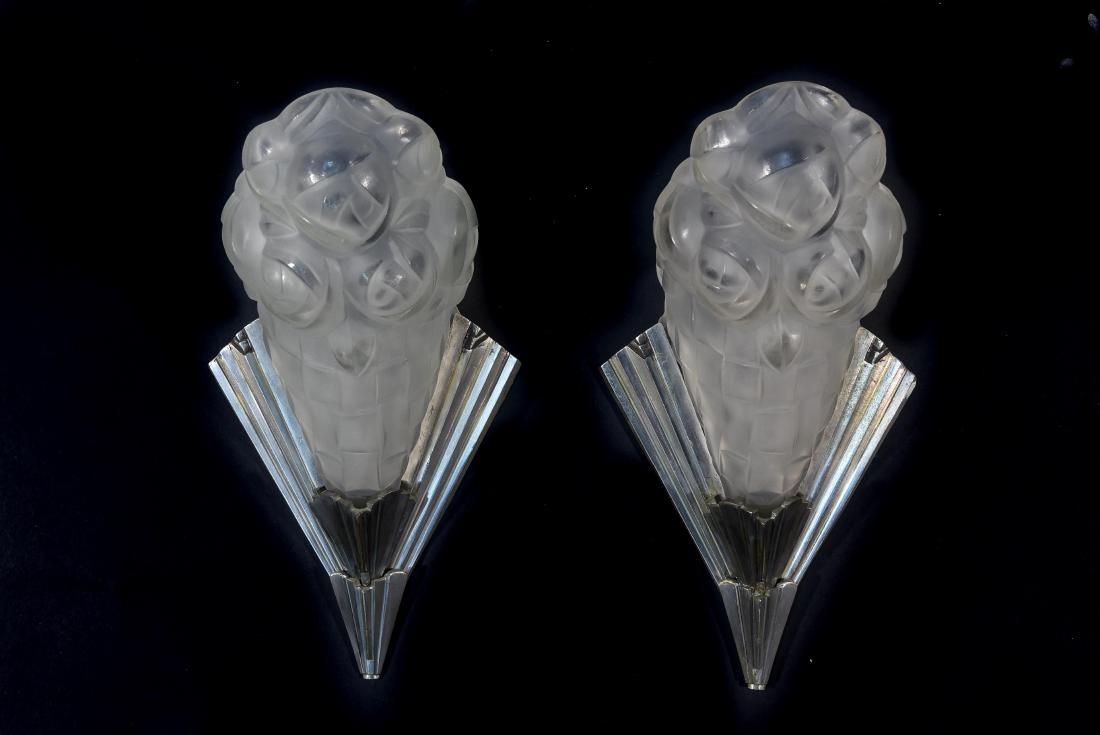 FRENCH ART DECO SCONCES BY DEGUE (1 of 9)