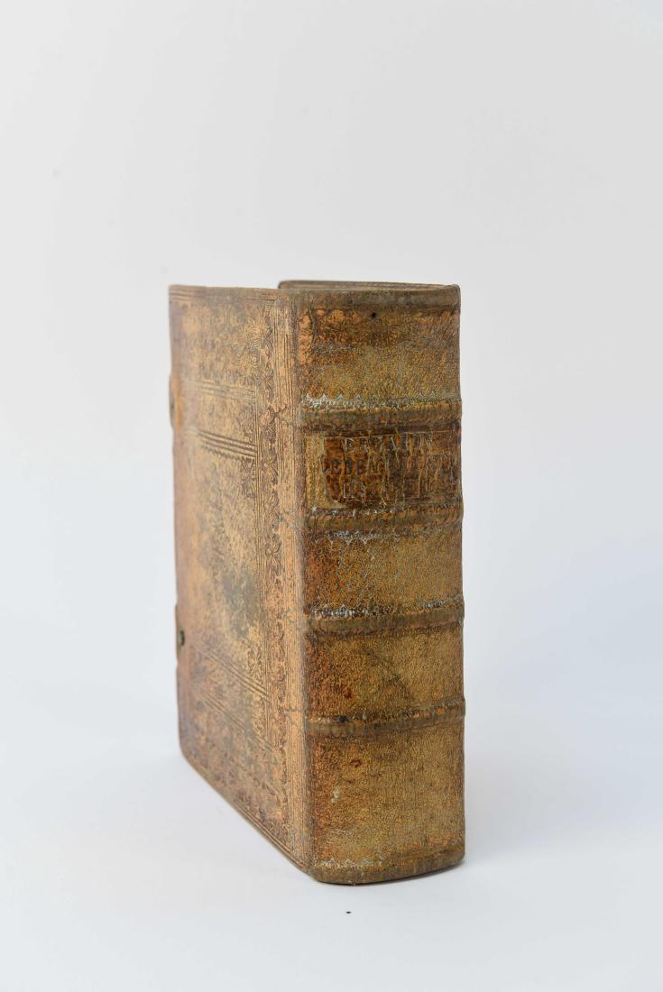 ANTIQUE LEATHER BOUND FAUX BOOK SAFE (1 of 9)