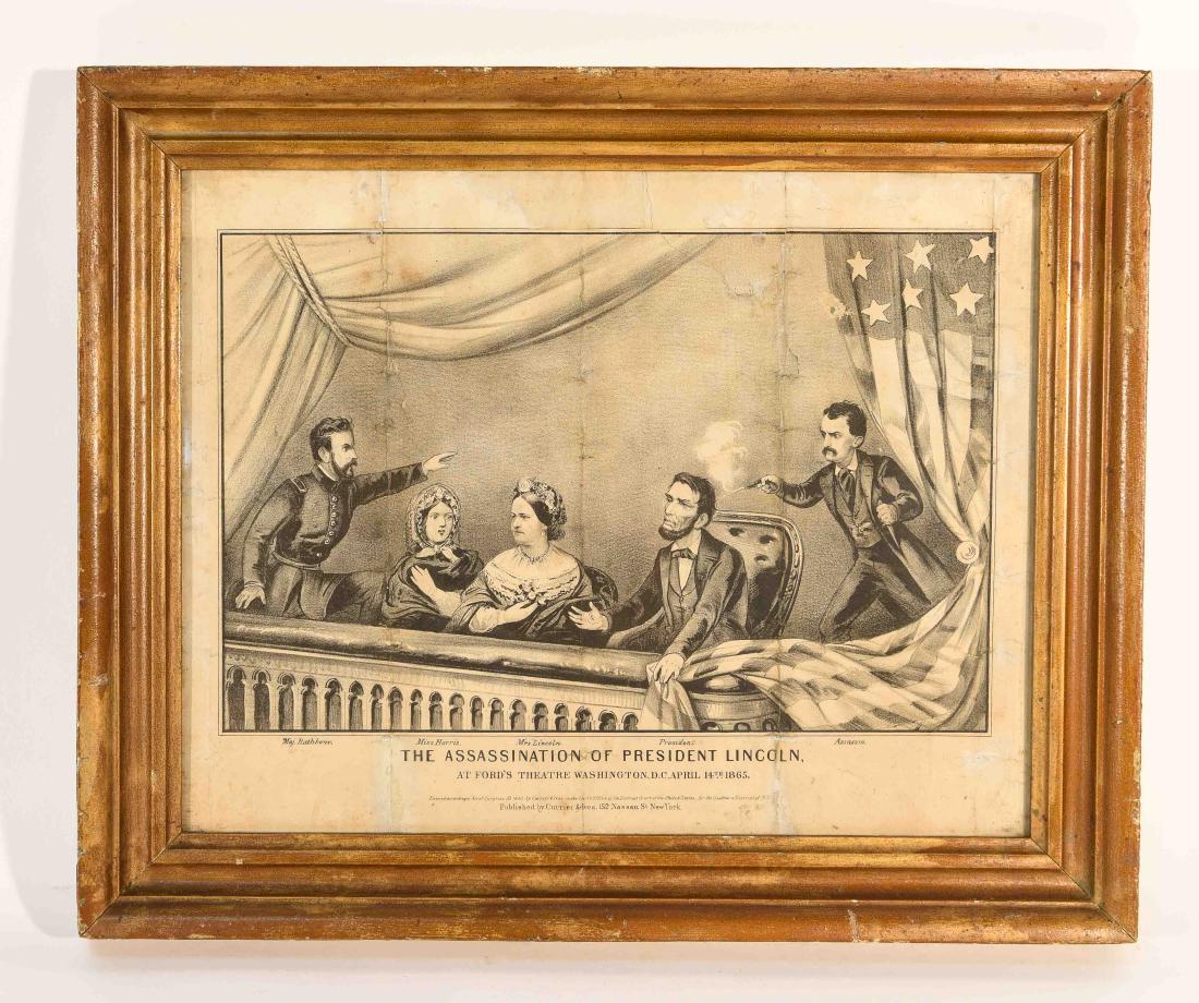 CURRIER AND IVES PRINT LINCOLN ASSASSINATION (1 of 7)