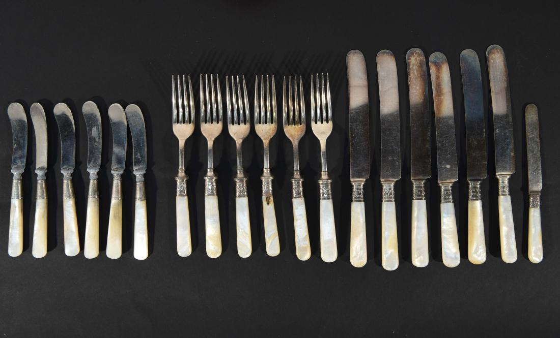 STERLING SILVER & MOTHER OF PEARL CUTLERY (1 of 11)