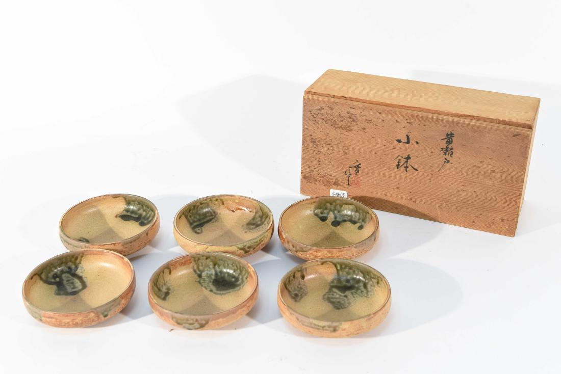 (6) JAPANESE STUDIO POTTERY BOWLS IN BOX (1 of 7)