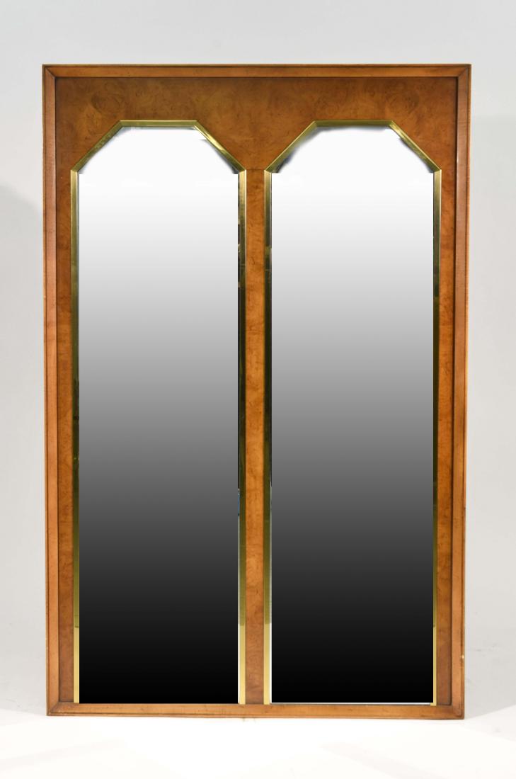 LARGE MID-CENTURY TWO PANEL FRAMED MIRROR (1 of 7)