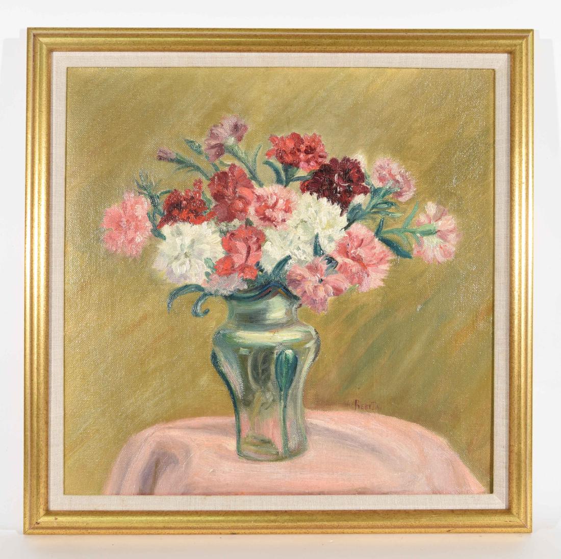 AMERICAN IMPRESSIONIST STYLE STILL LIFE,O/C (1 of 9)