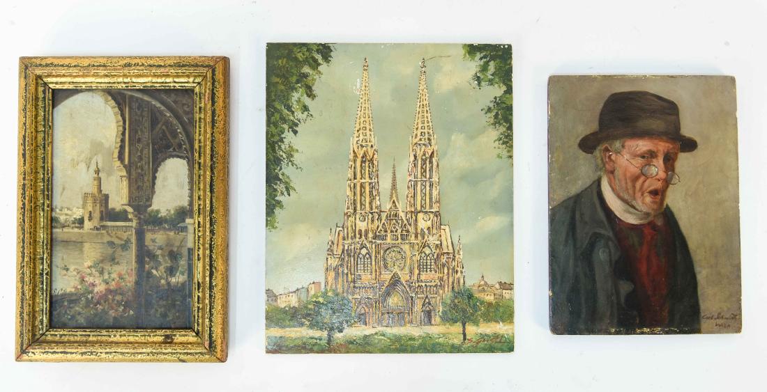 (3) OIL PAINTINGS (1 of 10)