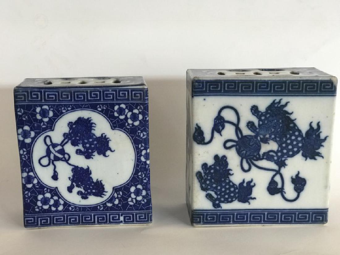 PAIR OF CHINESE PORCELAIN OPIUM PILLOWS (1 of 10)