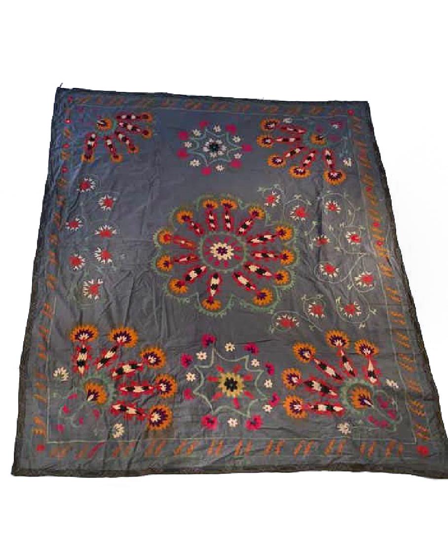 EMBROIDERED SILK SUZANI WALL HANGING (1 of 9)