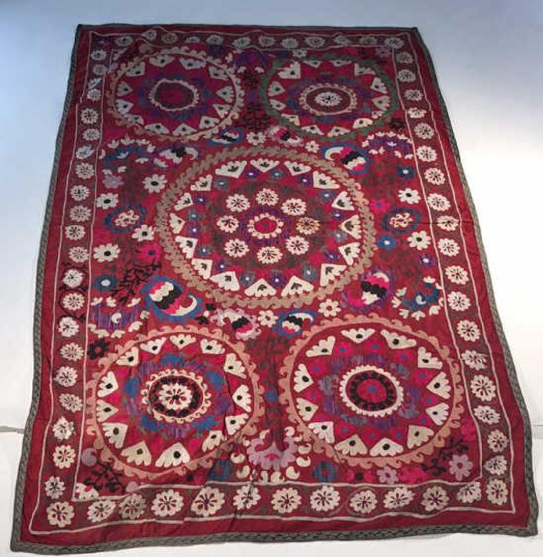 EMBROIDERED SUZANI WALL HANGING (1 of 8)