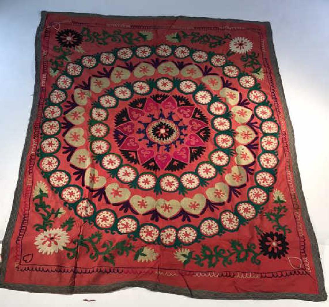 EMBROIDERED SUZANI TAPESTRY (1 of 7)