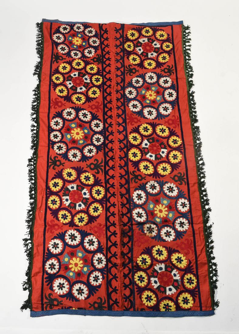 EMBROIDERED SILK SUZANI WALL HANGING (1 of 9)