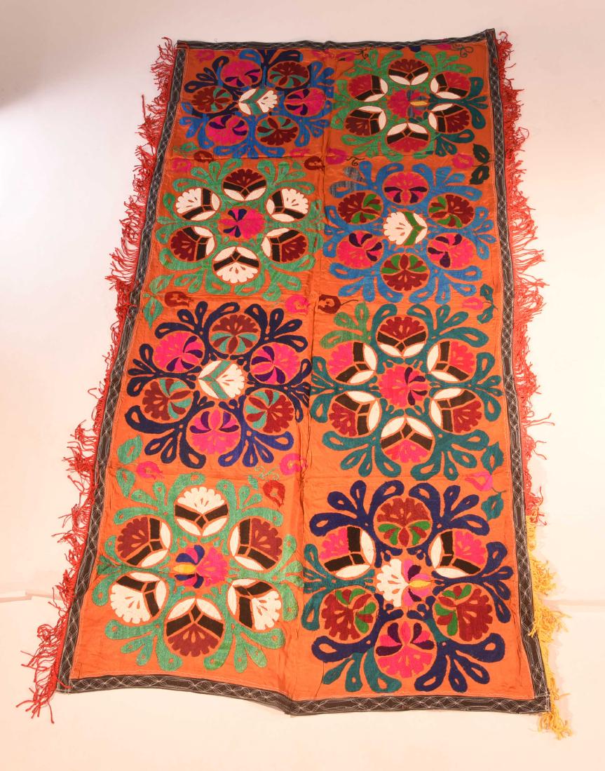 EMBROIDERED SILK SUZANI WALL HANGING (1 of 8)