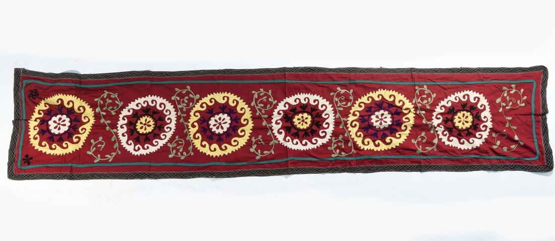 EMBROIDERED SILK SUZANI WALL RUNNER (1 of 8)