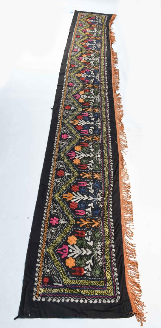 EMBROIDERED SILK SUZANI WALL RUNNER (1 of 7)
