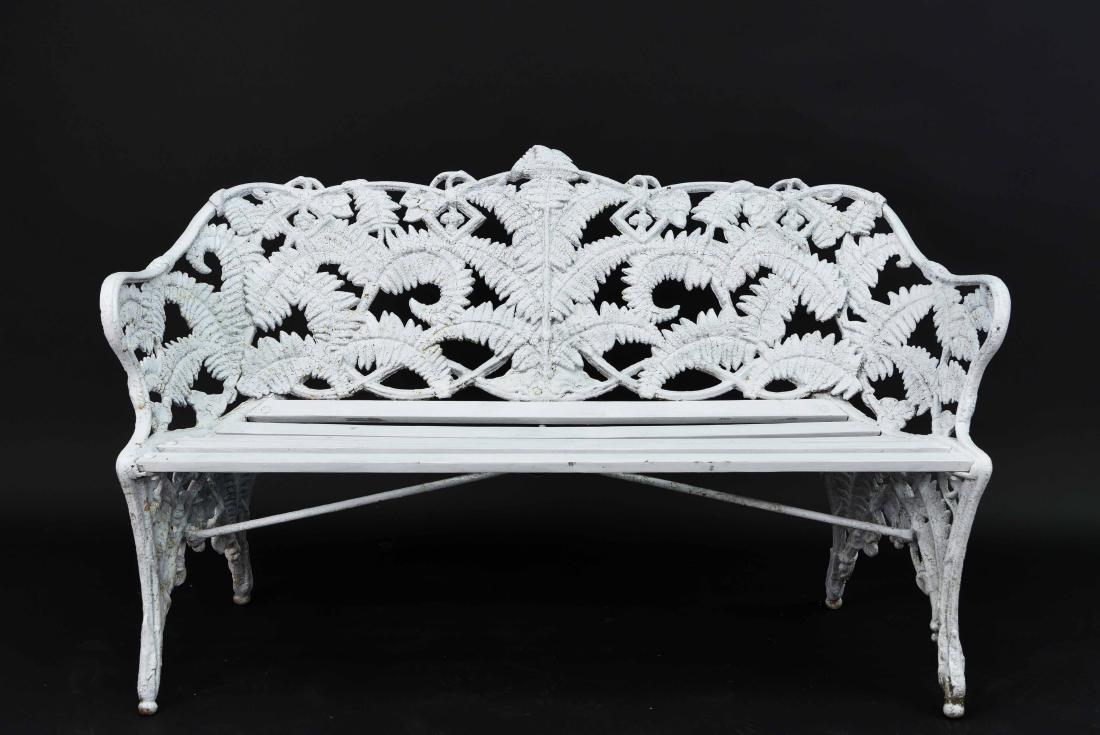 COLEBROOKDALE IRON WORKS FERN GARDEN BENCH (1 of 13)