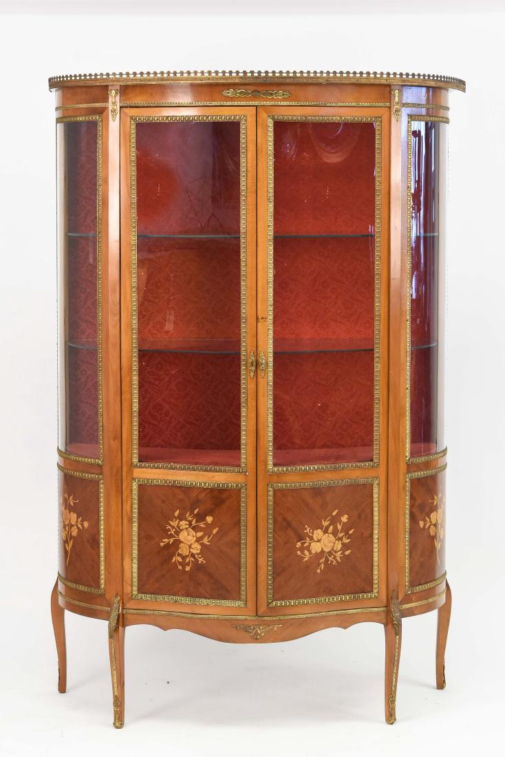 FRENCH ORMOLU MOUNT VITRINE CABINET (1 of 11)
