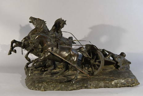 ANTONIO VANETTI (ITALIAN 1881-1962) BRONZE: Bronze, signed on the base Dimensions: H 15" x W 31" x D 23" Condition: No issues to note.