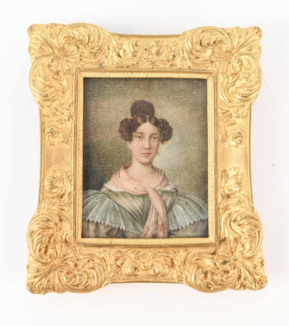 ANTIQUE SMALL PORTRAIT OF A WOMAN (1 of 6)