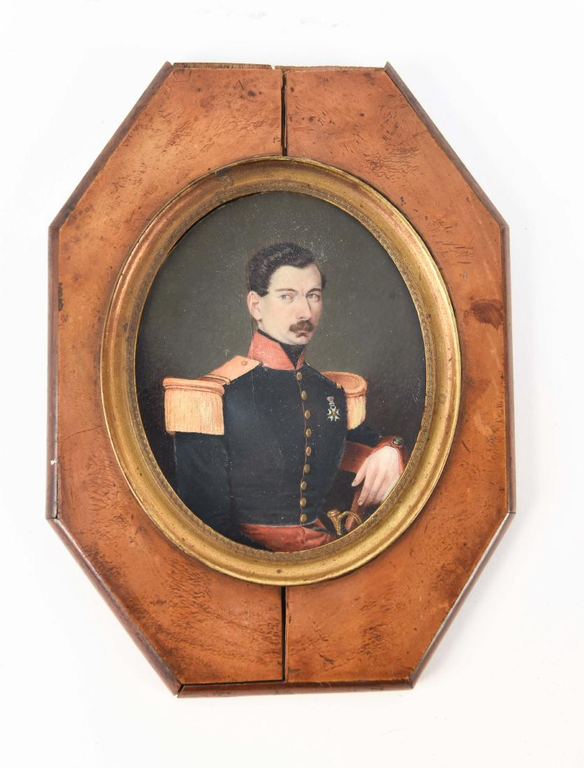 ANTIQUE SMALL PORTRAIT SIGNED HUSAL (1 of 6)