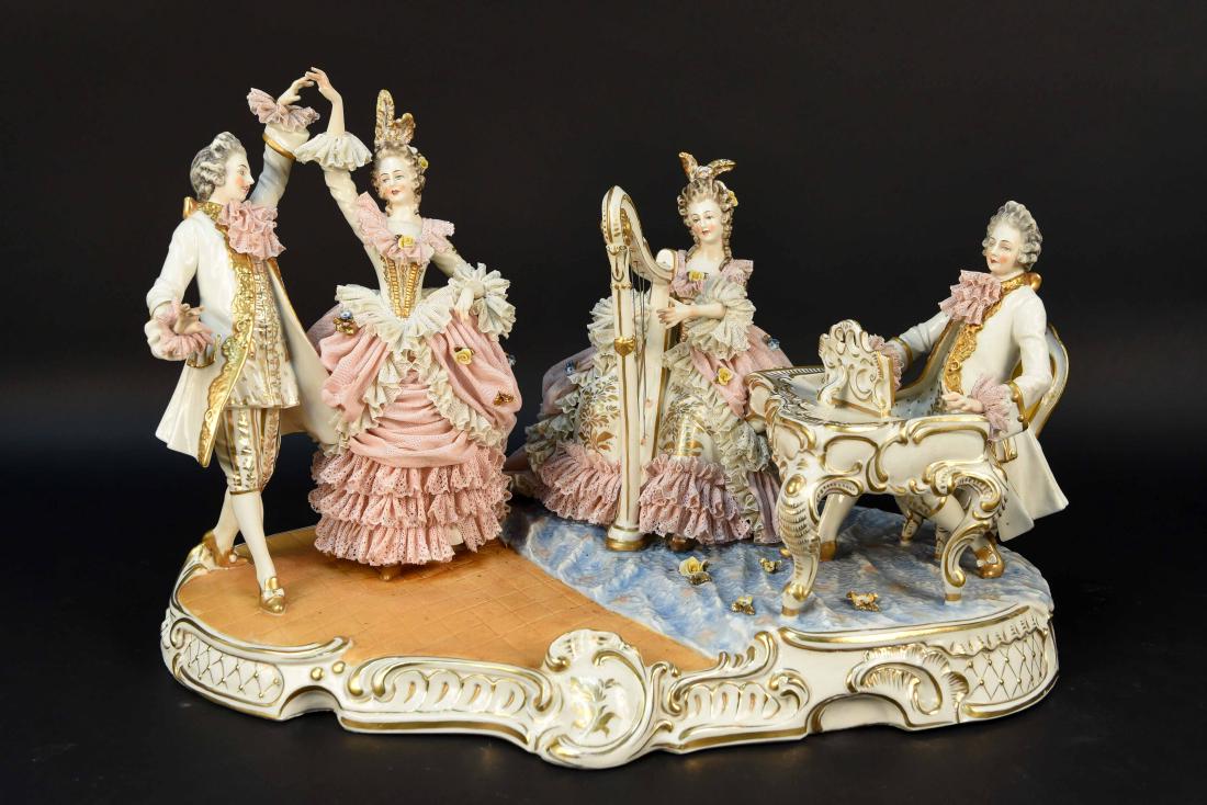 LARGE DRESDEN PORCELAIN FIGURAL GROUP (1 of 11)