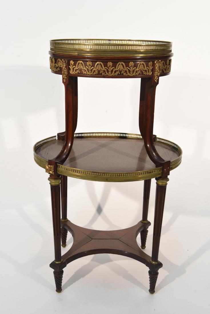 FRENCH MARBLE & ORMOLU TWO TIER TABLE (1 of 10)