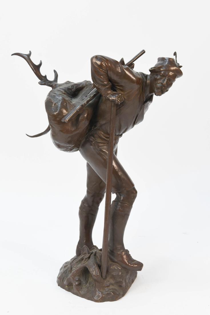 NORBERT PFRETZSCHNER BRONZE HUNTER SCULPTURE (1 of 10)