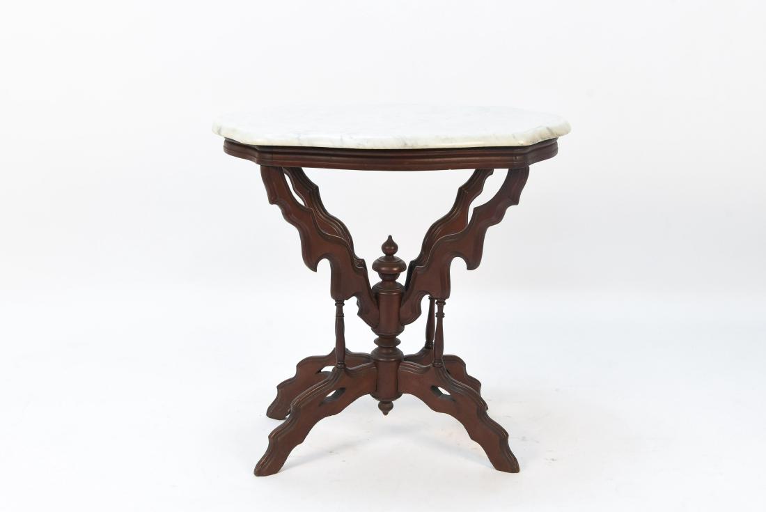 VICTORIAN MARBLE TOP SIDE TABLE (1 of 10)