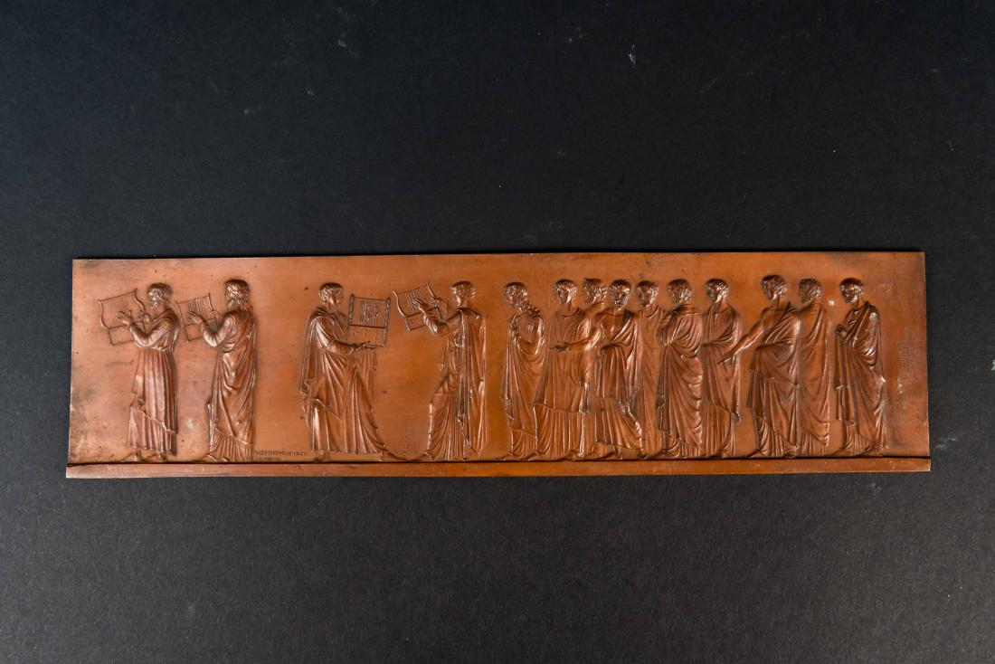 F. HENNING (ENGLISH, EARLY 19TH C.) BRONZE PANEL (1 of 5)