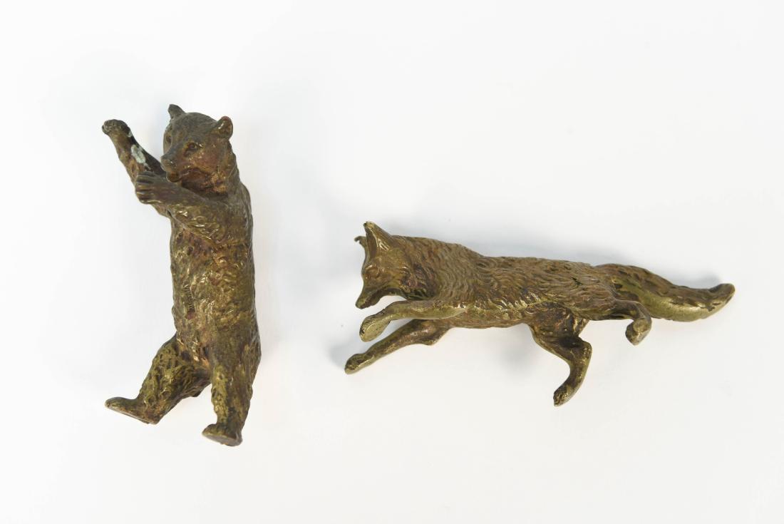 (2) AUSTRIAN BRONZE BEAR AND FOX (1 of 6)